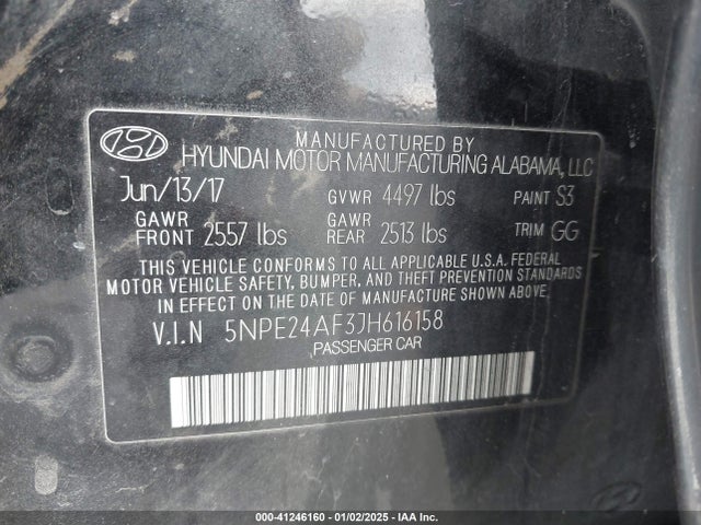 Hyundai SONATA SE 2018 5NPE24AF3JH616158 Image 9