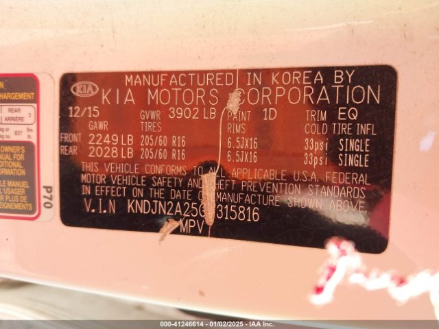 KNDJN2A25G7315816 KIA Soul