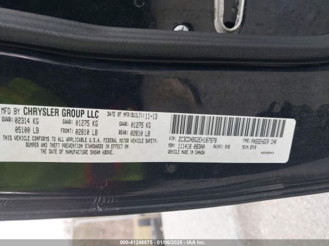 2C3CDXBG2EH187978 Dodge Charger Se