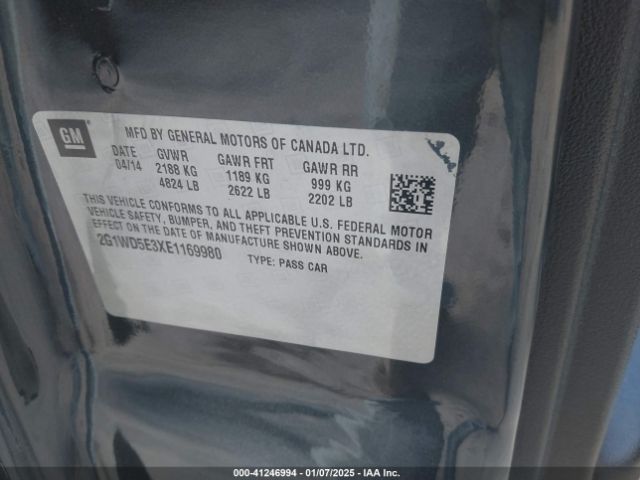 2G1WD5E3XE1169980 Chevrolet IMPALA LIMITED POLICE
