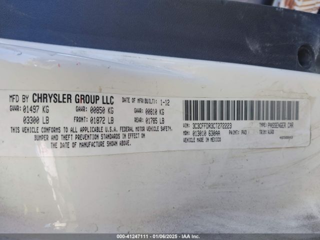 2012 FIAT 500C 3C3CFFDR3CT272223 Photo 8