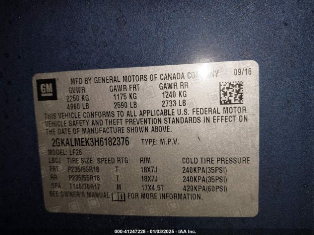 2GKALMEK3H6182376 GMC Terrain Sle-1