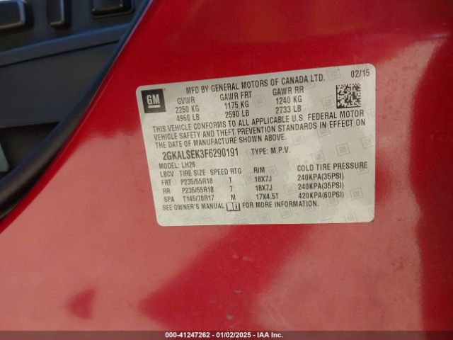 2GKALSEK3F6290191 GMC Terrain Slt-1