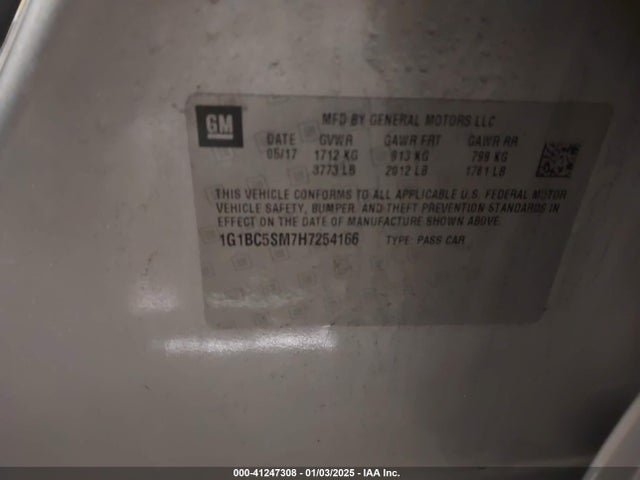 Chevrolet Cruze Ls Auto 2017 1G1BC5SM7H7254166 Image 9