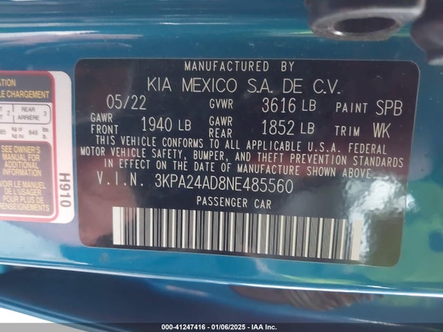 KIA RIO S 2022 3KPA24AD8NE485560 Image 9
