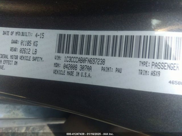 2015 CHRYSLER 200 1C3CCCAB0FN697238 Photo 8