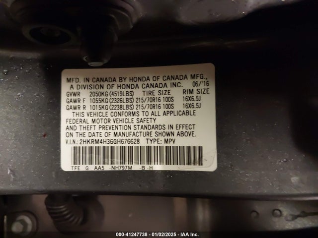 Honda CR-V LX 2016 2HKRM4H36GH676628 Image 9