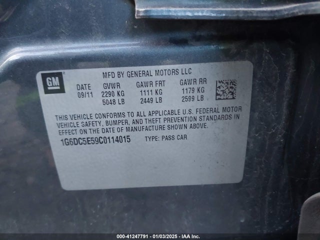 2012 CADILLAC CTS 1G6DC5E59C0114015 Photo 8