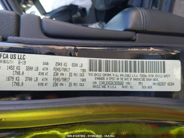1C4RJEAG2KC835662 Jeep Grand Cherokee Laredo E 4x2