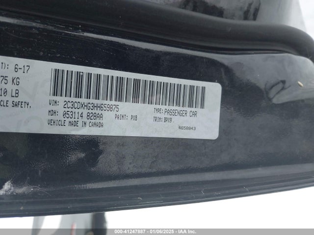 Dodge Charger Sxt Rwd 2017 2C3CDXHG3HH659875 Image 9