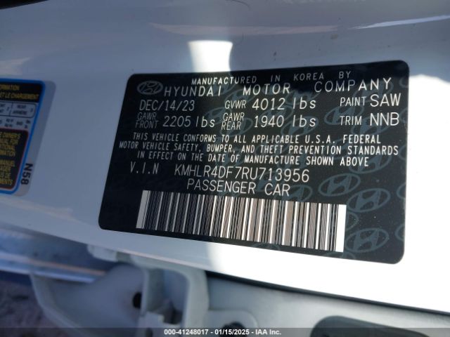 KMHLR4DF7RU713956 Hyundai Elantra N Line