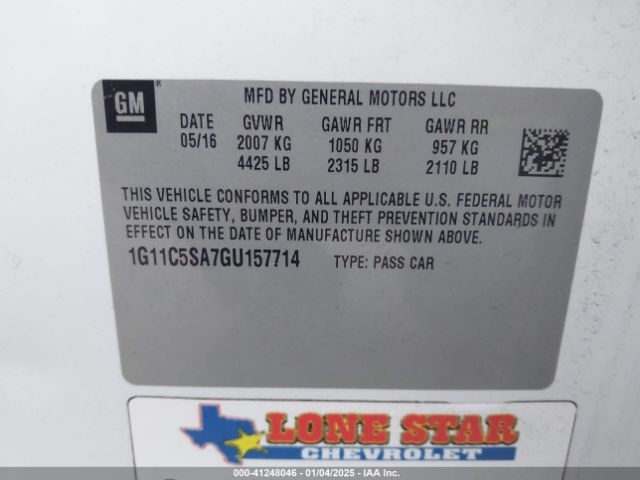 1G11C5SA7GU157714 Chevrolet Malibu Limited Lt
