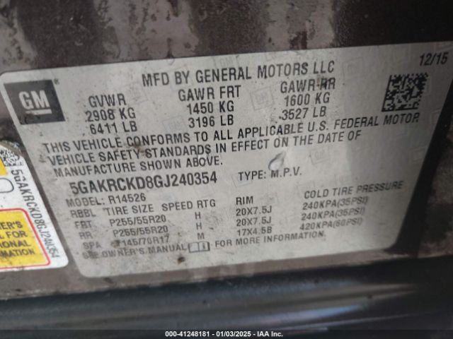 5GAKRCKD8GJ240354 Buick Enclave Premium