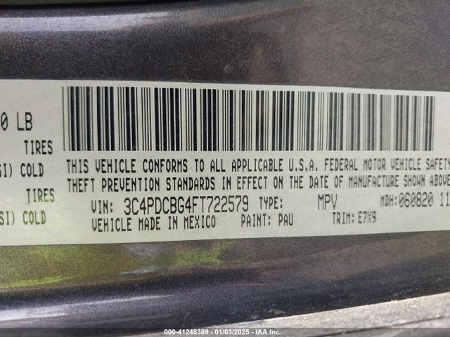 Dodge Journey Sxt 2015 3C4PDCBG4FT722579 Image 9