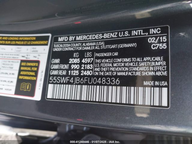 55SWF4JB6FU048336 Mercedes-Benz C 300 Luxury/sport