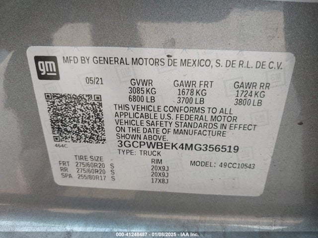 Chevrolet Silverado C1500 Custom 2021 3GCPWBEK4MG356519 Image 9