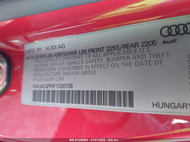 WAUACGFF5F1026738 Audi A3 1.8t Premium