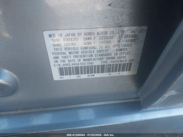 2007 ACURA TSX JH4CL96847C017042 Photo 8