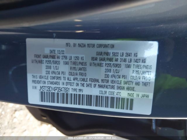 2023 MAZDA CX-9 JM3TCBDY4P0647891 Photo 8