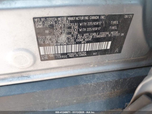 Toyota RAV4 LE 2021 2T3H1RFV0MC149261 Image 9