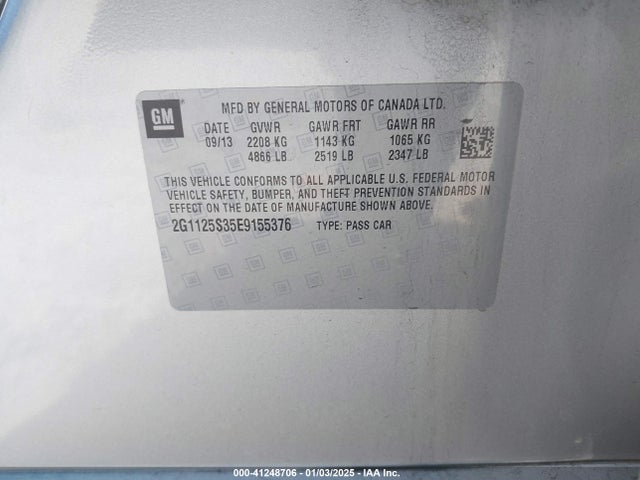Chevrolet Impala 2lt 2014 2G1125S35E9155376 Image 9