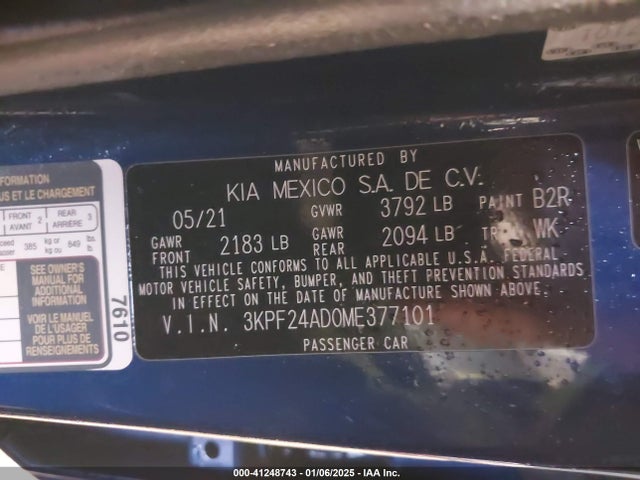 KIA Forte Lxs 2021 3KPF24AD0ME377101 Image 9