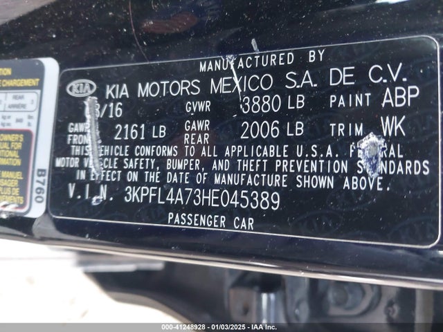 KIA FORTE LX 2017 3KPFL4A73HE045389 Image 9