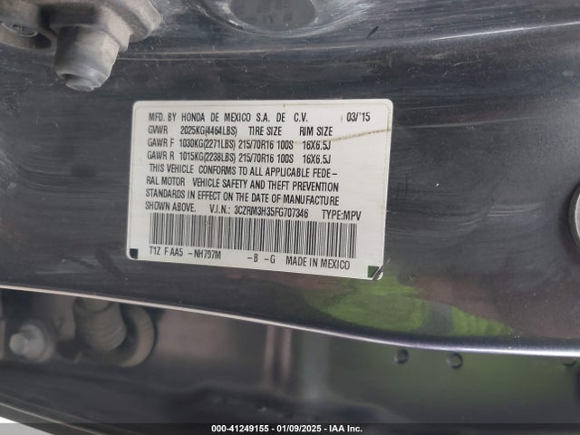 3CZRM3H35FG707346 Honda CR-V LX