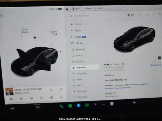 5YJ3E1EB1NF120493 Tesla Model 3 Long Range Dual Motor All-wheel Drive