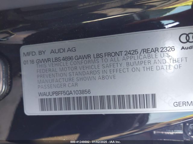WAUUPBFF5GA103856 Audi A3 E-tron 1.4t Premium