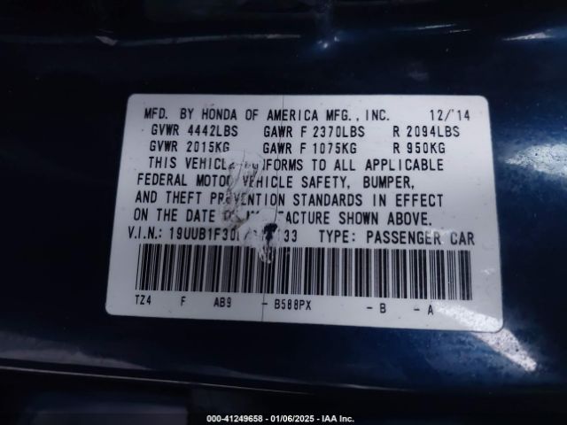 19UUB1F30FA011233 Acura TLX