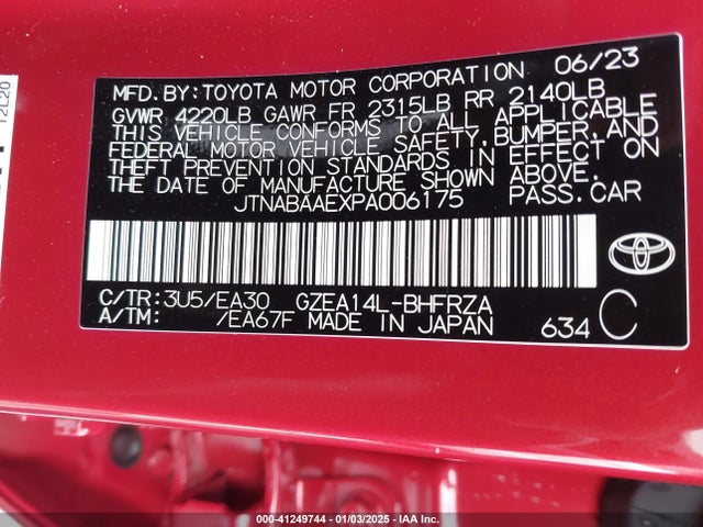 Toyota Gr Corolla Circuit Edition 2023 JTNABAAEXPA006175 Image 9