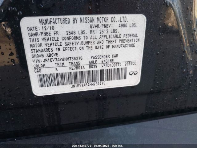 JN1EV7AP4HM739276 Infiniti Q50 3.0t Premium