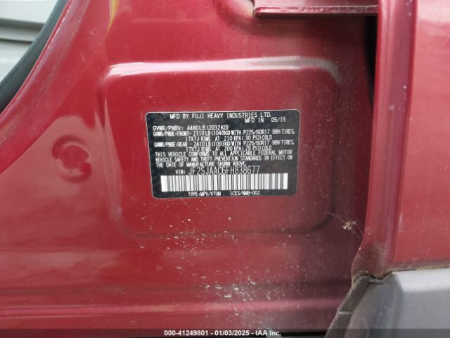 JF2SJAAC6FH838677 Subaru Forester 2.5i