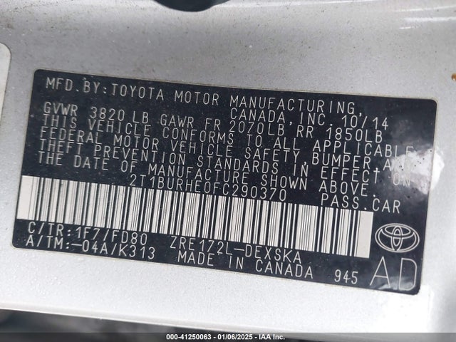Toyota Corolla S Plus 2015 2T1BURHE0FC290370 Image 9