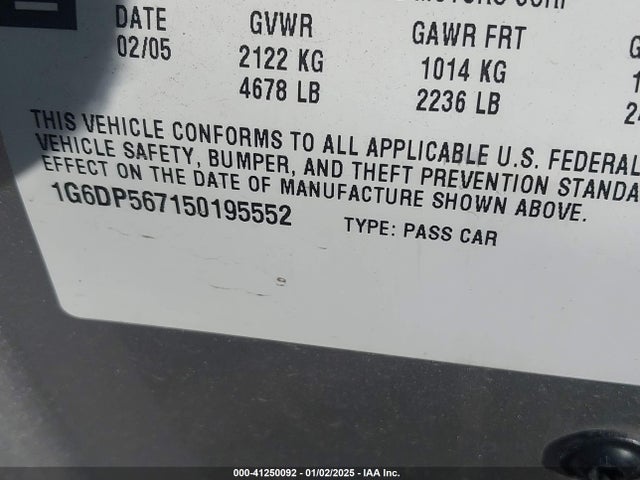 2005 CADILLAC CTS 1G6DP567150195552 Photo 8