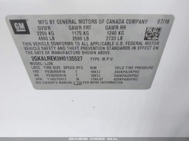 2GKALREK9H6135527 GMC Terrain Denali