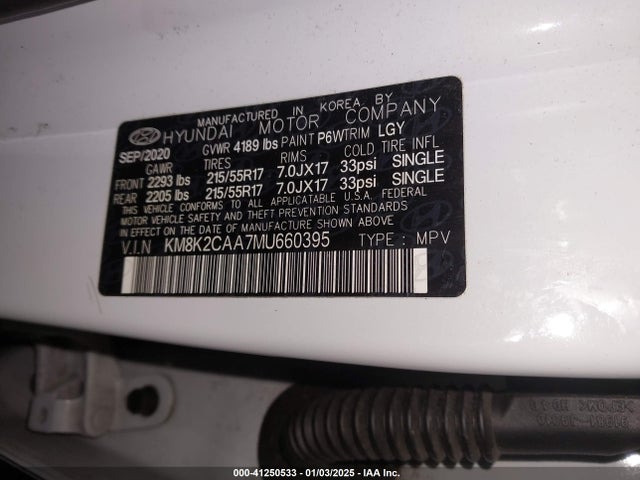 Hyundai Kona Sel 2021 KM8K2CAA7MU660395 Image 9