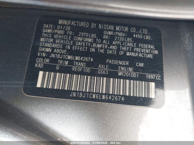JN1BJ1CW6LW642674 Nissan Rogue Sport S Awd Xtronic Cvt
