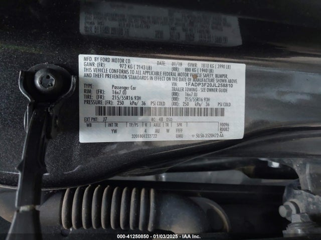 Ford FOCUS SE 2018 1FADP3F20JL258810 Image 9