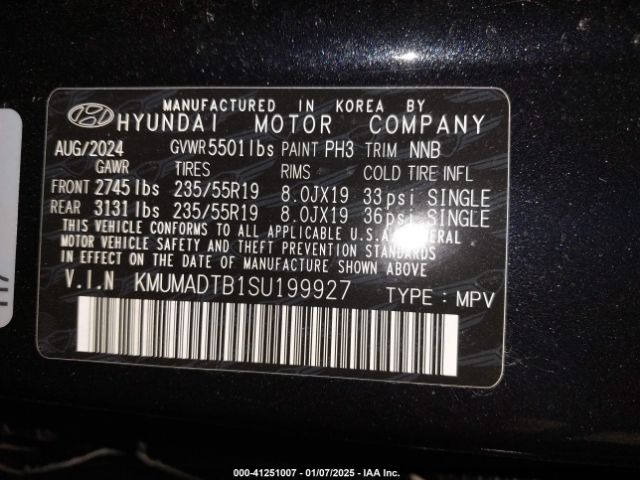 KMUMADTB1SU199927 Genesis Gv70 2.5t Awd