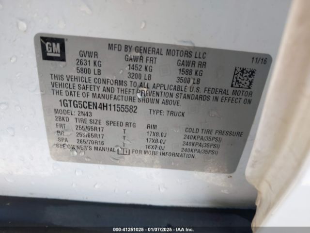 1GTG5CEN4H1155582 GMC CANYON SLE