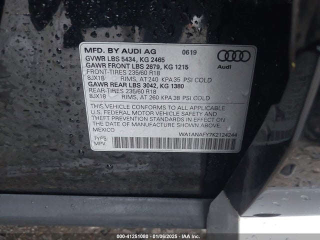 2019 AUDI Q5 WA1ANAFY7K2124244 Photo 8