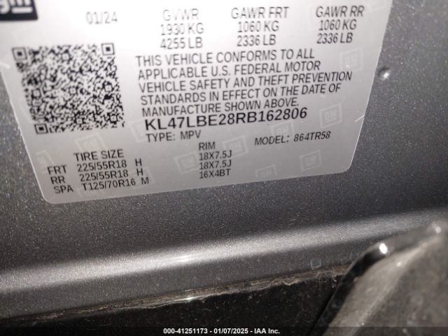KL47LBE28RB162806 Buick Envista Sport Touring Fwd