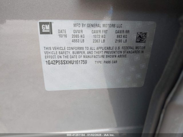 1G4ZP5SSXHU161759 Buick Lacrosse Essence