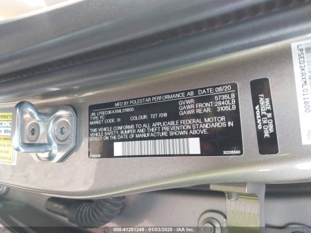 LPSED3KAXML011800 Polestar 2 Launch Edition