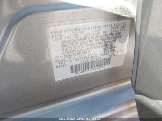 3N1AB7AP0FL665210 Nissan Sentra Fe+ S/s/sl/sr/sv