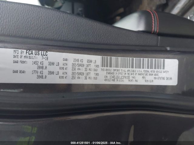 1C4RDJDG1JC370155 Dodge Durango Gt Awd