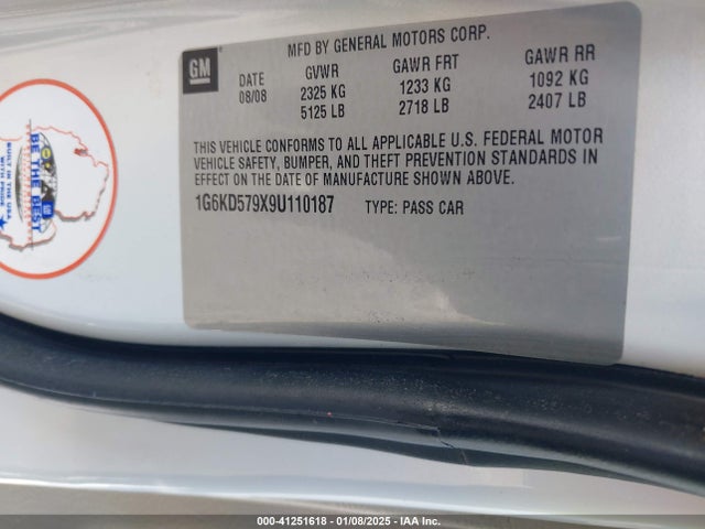 2009 CADILLAC DTS 1G6KD579X9U110187 Photo 8