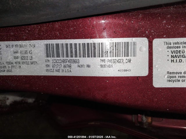 Chrysler 200 Limited 2015 1C3CCCAB5FN559663 Image 9